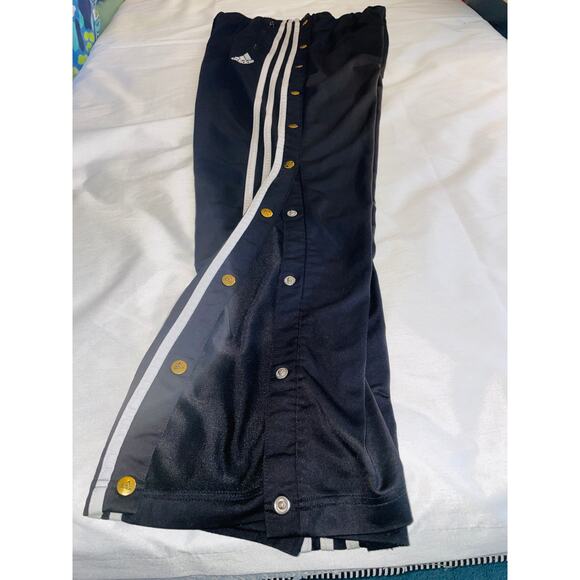 Adidas‎ Vintage '90s Full Snap Track Pants - Men's Size L - Manufactured 5/1999 - Picture 4 of 10